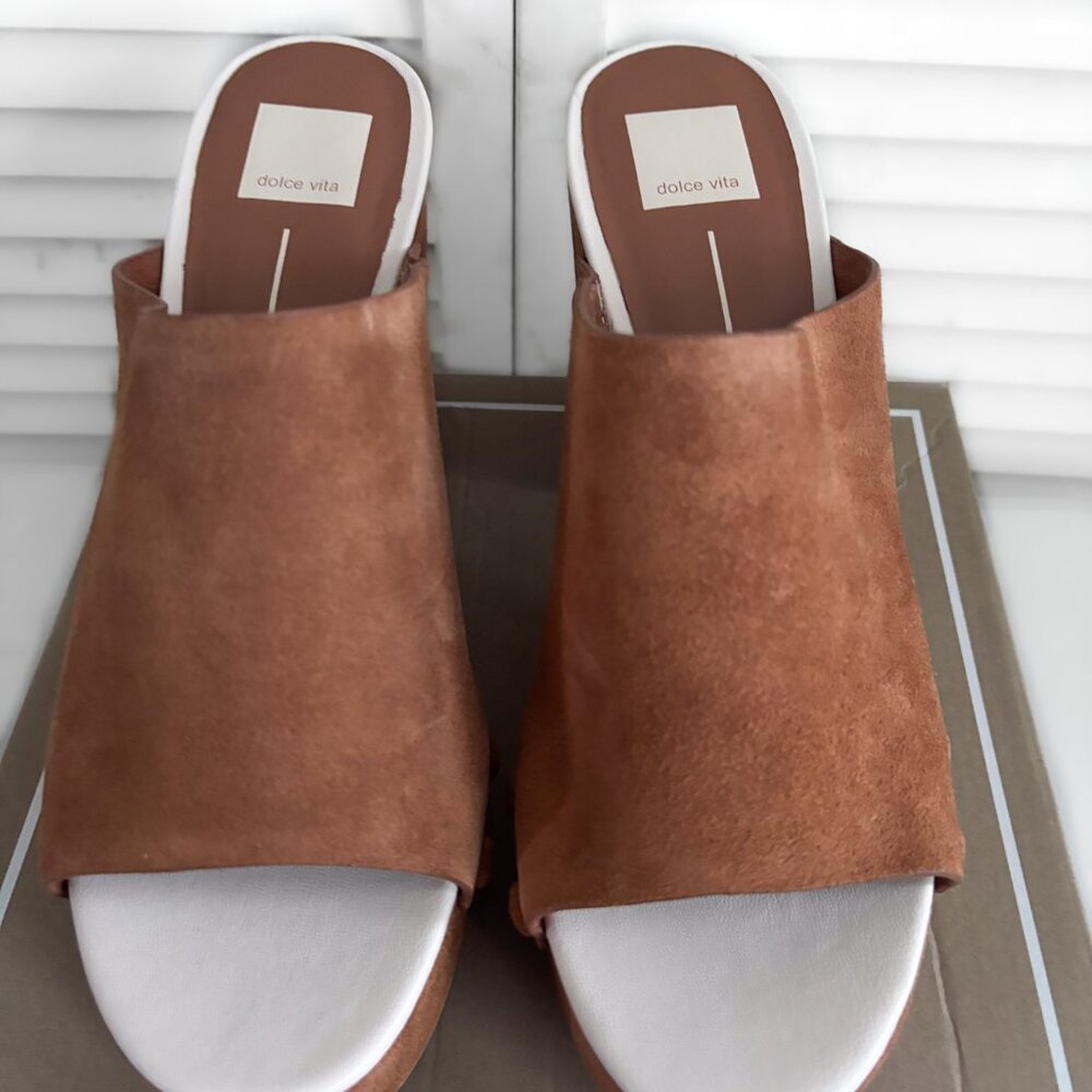 Dolce Vita Emol Suede Platform Mule Size 10 New - Picture 3 of 6